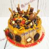 Торт "Сладкое изобилие" с конфетами, шоколадом, печеньем, ягодами и карамелью ТД709