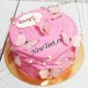 Торт для девочки "Розовые бабочки" с кремом ТД670
