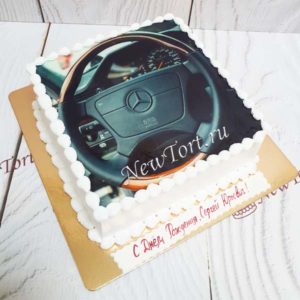 Торт "Руль" с фотопечатью и кремом ТМ331