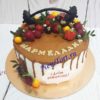 Торт "Штанга" с ягодами, шоколадом и физалисом ТМ348