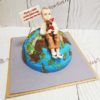 Торт "Ты - наш мир" с планетой и фигуркой ребенка ТД715