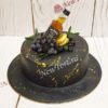 Торт "Лакшери" с алкоголем, золотым макарунс и ягодами ТМ341