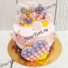 Торт для девочки "Утка Лалафанфан" с декором в виде поп ит ТД682