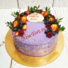 Торт "Сиреневый туман" с ягодами и бусинами ТЖ537