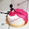 Торт "Розовое платье" с силуэтом ТЖ564