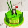 Торт "Панда и бамбук" с фигуркой и мастикой ТЖ570