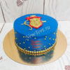 Торт "Просто Царь" с гербом и золотыми бусинами ТМ408