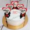 Торт "Признание" с ягодами и сердечками ТМ412