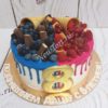 Торт для девочки с рожком и ягодами ТД818