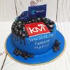 Новогодний торт "Синие ягоды" с голубикой и ежевикой НТ201