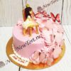 Торт "Принцесса" с фигуркой, бабочками и кремом ТД784