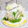 Торт "Белые ромашки" с сахарными цветами ТД826