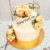 Свадебный торт "Волшебный сад" с цветами и жемчужинами СТ591