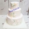 Свадебный торт "Весна" с цветами СТ613