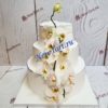 Свадебный торт "Сад орхидей" с цветами СТ614