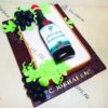 Торт "Коллекционное" с бутылкой вина и виноградом ТМ464