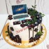 Торт "Ноутбук геймера" с ягодами и потеками ТД855