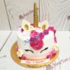 Торт "Розовая грива" в виде головы Единорога с кремом ТД876