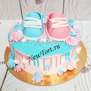 Торт "Пинеточки" с потеками и безе ТГ224