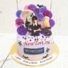 Торт "Мир Вендсдей" с леденцами и фотопечатью МТ392