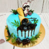 Торт "Енот в лесу" с фигуркой, ягодами и рожками ТД901