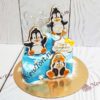 Торт "Ледник с пингвинами" с пряниками и леденцами ТД889