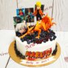 Торт "Наруто и дракон" с фотопечатью, фигурками и ягодами ТД930