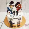 Торт "Аниме команда" с фотопечатью персонажей ТД927