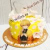 Торт "Солнечные цветы" с фотопечатью и сахарными цветами ТД924