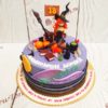 Торт "Озорная ведьмочка" с фигурками на тему Хэллоуин ТД900