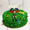 Торт "Один в поле воин" с фигуркой и военным декором ТМ467