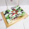 Торт "Открытка защитнику" цвета хаки с надписью ТМ468