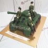Торт "3 танкиста" в виде танка с фигурками ТМ469