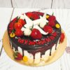 Торт "Самолет в ягодах" с клубникой, конфетами и потеками ТМ474