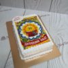 Торт на выпускной с картинкой детского сада ТВ075