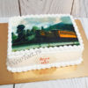 Торт "Ретро-поезд" с фотопечатью и кремом ТД957