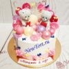 Торт "Сладкие Тедди" с фигурками мишек, шарами и леденцами ТД983