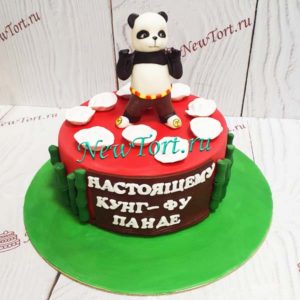 Торт "Настоящий Кунг-фу Панда" с фигуркой и восточным декором ТД984